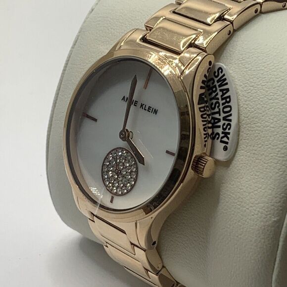 Anne Klein 3674RGST Womens Rose Gold Analog Dial Quartz Genuine Wrist Watch Ga29 - Picture 3 of 10